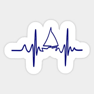 Sailors Heartbeat when sailing Sticker